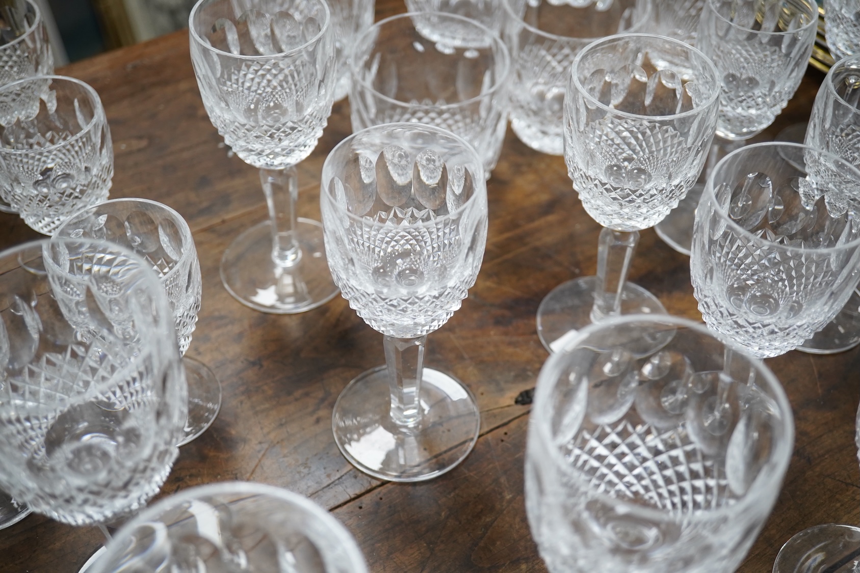 A suite of Waterford cut crystal drinking glasses, Colleen pattern. Condition - appears good